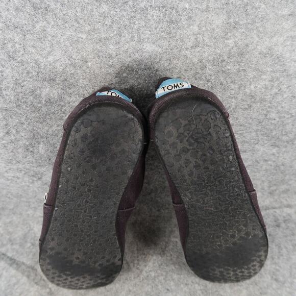 Toms Shoes Womens 8 Flats Casual Slip On Black Canvas Lifestyle Comfort Loafer - Picture 10 of 11